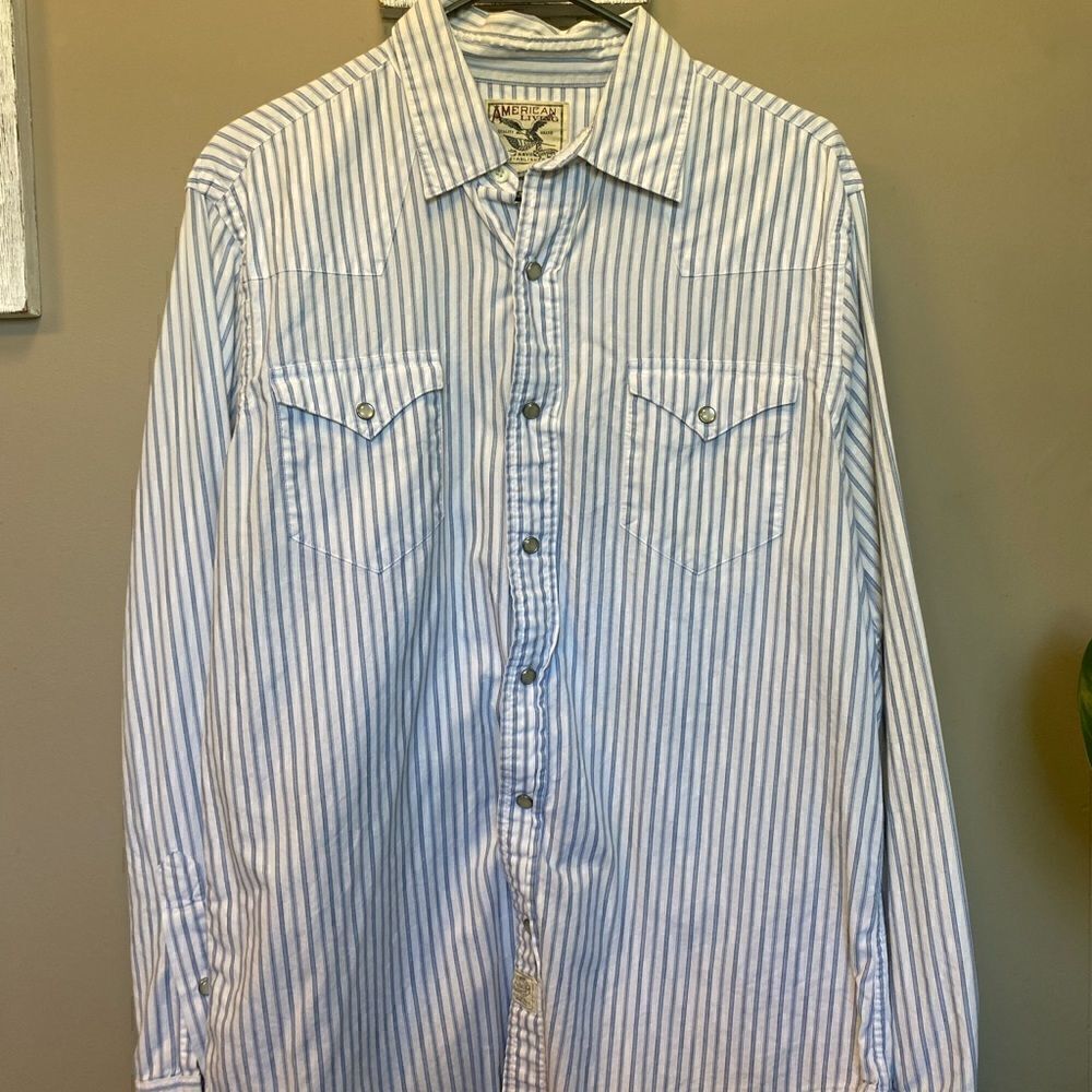 American Living Men’s Pearl Snap Long Sleeve